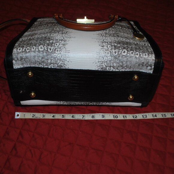 Brahmin Oxford Leather Satchel in Natural Bernini - Picture 7 of 12